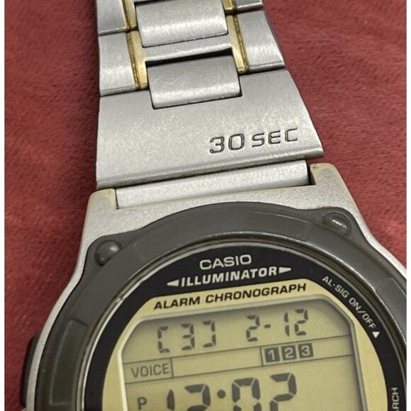 Lot of 2 Vintage Casio Digital Watches - Voice Memo A-V3 Casio ABX-24 Data Bank - Picture 7 of 10